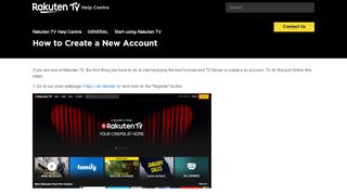 
                            4. How to Create a New Account – Rakuten TV Help Centre