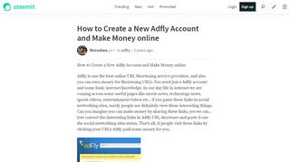 
                            8. How to Create a New Adfly Account and Make Money online