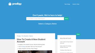 
                            2. How To Create A New Student Account – Prodigy