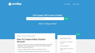 
                            1. How To Create A New Teacher Account – Prodigy