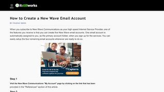 
                            9. How to Create a New Wave Email Account | It Still Works