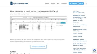 
                            4. How to create a random secure password in Excel