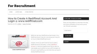 
                            8. How to Create A Rediffmail Account And Login @ www ...