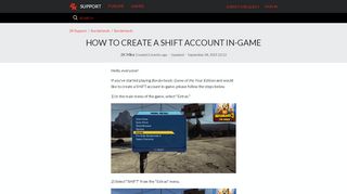 
                            8. How To Create a SHiFT Account In-Game – 2K Support
