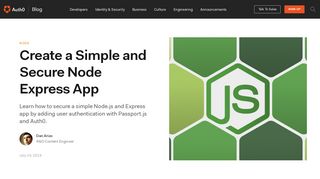 
                            8. How to Create a Simple and Secure Node Express App - Auth0