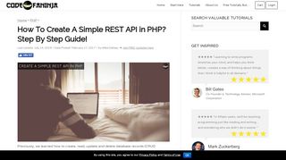 
                            1. How To Create A Simple REST API in PHP - Step By Step Guide!