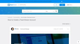 
                            2. How to Create a TeamViewer Account - TeamViewer Community