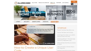 
                            2. How to Create a Unique User Code - Alarm.com