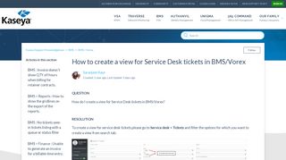 
                            7. How to create a view for Service Desk tickets in BMS/Vorex – Kaseya ...