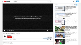 
                            9. How to Create Altenen Account - YouTube