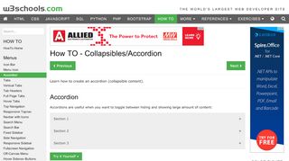 
                            2. How To Create an Accordion - W3Schools