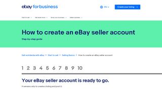 
                            7. How to create an eBay seller account - export.ebay.com