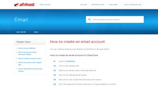 
                            8. How to create an email account | Email | Afrihost Help Centre