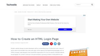 
                            4. How to Create an HTML Login Page | Techwalla.com