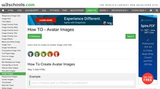 
                            11. How To Create Avatar Images - w3schools.com