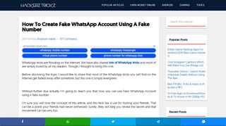 
                            8. How To Create Fake WhatsApp Account Using A Fake Number