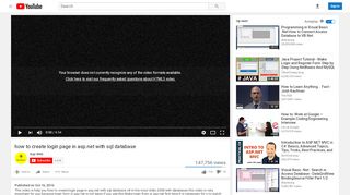 
                            9. how to create login page in asp.net with sql database - YouTube