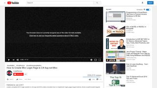
                            4. How to Create Mvc Login Page in C# Asp.net Mvc - YouTube