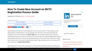 
                            4. How To Create New Account on IRCTC Registration Process ...