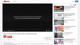 
                            3. How to Create Supervisor login and AWC in ICDS RRS Arunachal ...