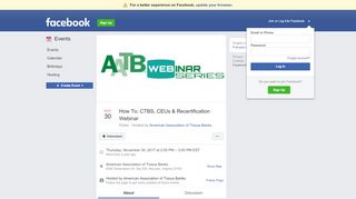 
                            9. How To: CTBS, CEUs & Recertification Webinar - Facebook