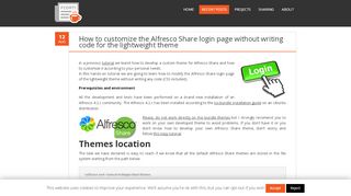 
                            6. How to customize the Alfresco Share login page without writing code ...