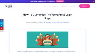 
                            9. How To Customize The WordPress Login Page | Elegant Themes ...