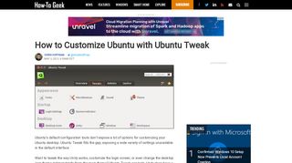 
                            8. How to Customize Ubuntu with Ubuntu Tweak