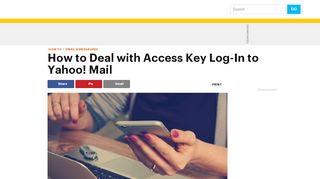 
                            9. How to Deal With Access Key Log-In to Yahoo! Mail - Lifewire