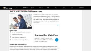 
                            9. How to Delete a Stored Password on Safari | Chron.com