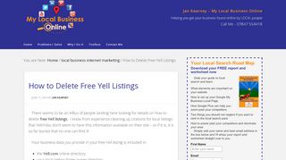 
                            9. How to Delete Free Yell Listings | My Local Business Online