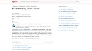 
                            8. How to delete my justdial account - Quora