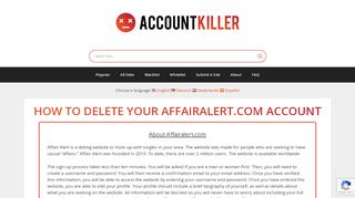 
                            8. How to delete your Affairalert.com account - accountkiller.com