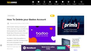 
                            5. How To Delete your Badoo Account - techjunkie.com
