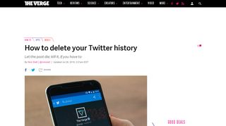 
                            4. How to delete your Twitter history - The Verge