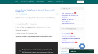 
                            8. How to Develop Sticky Footer in Microsoft Dynamics 365 CRM Portals ...