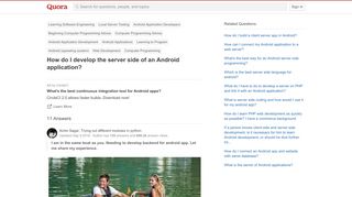 
                            4. How to develop the server side of an Android application - Quora