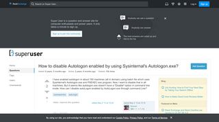 
                            8. How to disable Autologon enabled by using Sysinternal's Autologon ...