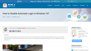 
                            1. How to Disable Automatic Login in Windows 10? - Rene.E ...