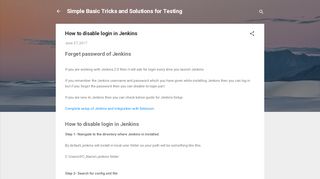 
                            5. How to disable login in Jenkins