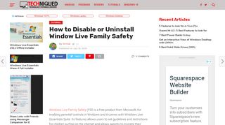 
                            9. How to Disable or Uninstall Window Live Family Safety