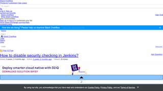 
                            7. How to disable security checking in Jenkins? - Stack Overflow