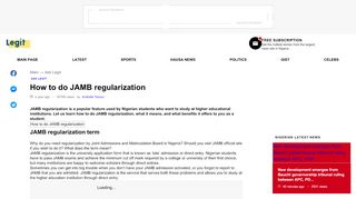 
                            4. How to do JAMB regularization ▷ Legit.ng