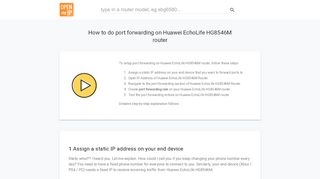 
                            5. How to do port forwarding on Huawei EchoLife HG8546M ...