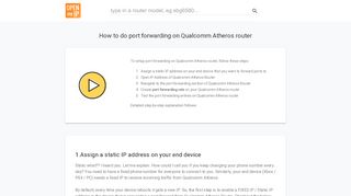 
                            7. How to do port forwarding on Qualcomm Atheros router | …