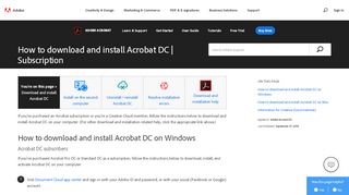 
                            2. How to download and install Acrobat DC subscription