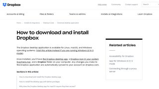 
                            5. How to download and install the Dropbox desktop …