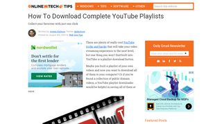 
                            8. How To Download Complete YouTube Playlists