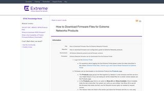 
                            1. How to Download Firmware Files for Extreme Networks Products
