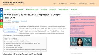 
                            2. How to download Form 26AS and password to open Form 26AS